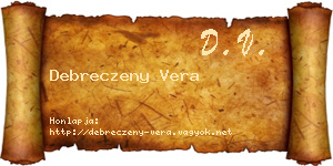 Debreczeny Vera névjegykártya